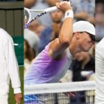 Nick Kyrgios (L), Iga Swiatek (C) and Jannik Sinner (R)