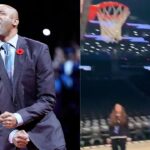 Vince Carter (L) and Carter dunking the ball (R)