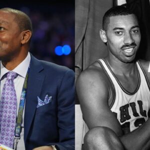 Isiah Thomas (L) and Wilt Chamberlain (R)