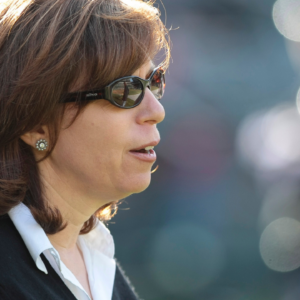 Aug 11, 2011; Oakland, CA, USA; Oakland Raiders chief executive officer Amy Trask watches practice before the game against the Arizona Cardinals at the O.co Coliseum. Mandatory Credit: Kelley L Cox-Imagn Images
