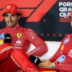 SAINZ Carlos (spa), Scuderia Ferrari SF-24, portrait and LECLERC Charles (mco), Scuderia Ferrari SF-24, portrait press conference, PK, Pressekonferenz during the Formula 1 Gran Premio de la Ciudad de Mexico 2024