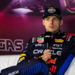 Red Bull Racing driver Max Verstappen (1) of Team Netherlands 4 time world champion talks about his championship win in Las Vegas and his future with Red Bull in 2025