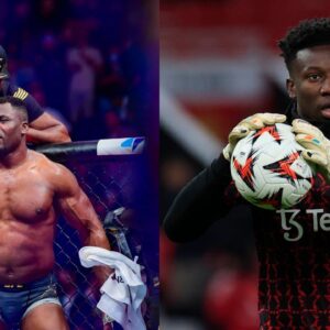 Francis Ngannou (L), Andre Onana (R)
