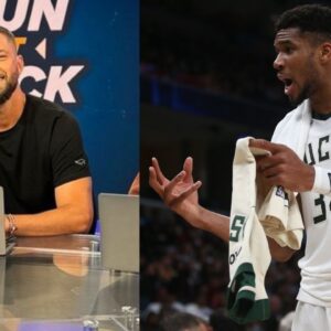 Chandler Parsons (L) and Giannis Antetokounmpo (R)