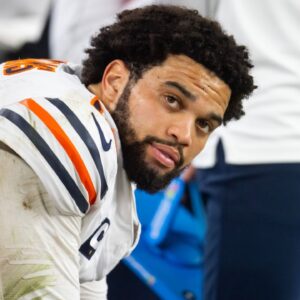 Chicago Bears quarterback Caleb Williams (18) against the Arizona Cardinals at State Farm Stadium.