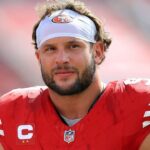 San Francisco 49ers Defensive Lineman Nick Bosa (97) warms up before the game between the San Francisco 49ers and the Tampa Bay Buccaneers