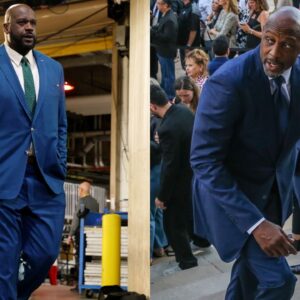 Shaquille O'Neal (L) and Alonzo Mourning (R)