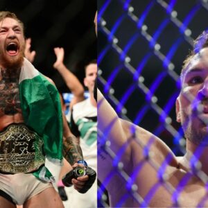 Conor McGregor (L), Michael Chandler (R)