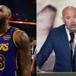 LeBron James (L) and Dana White (R)
