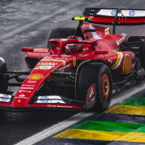 55 SAINZ Carlos (spa), Scuderia Ferrari SF-24, action during the Formula 1 Grande Premio de Sao Paulo 2024, 21th round of the 2024 Formula One World Championship, from November 1 to 3, 2024 on the Interlagos Circuit
