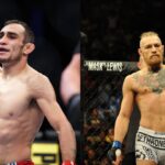 Tony Ferguson (L) and Conor McGregor (R)
