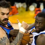 Steven Adams and Draymond Green