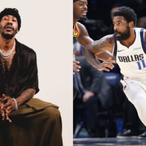 Iman Shumpert (L) and Kyrie Irving (R)