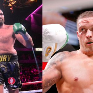 Tyson Fury (L), Oleksandr Usyk (R)