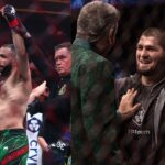 Belal Muhammad (L), Khabib Nurmagomedov (R)