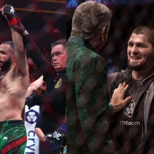 Belal Muhammad (L), Khabib Nurmagomedov (R)