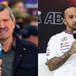 Guenther Steiner (L) and Lewis Hamilton (R)