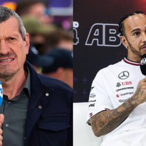 Guenther Steiner (L) and Lewis Hamilton (R)