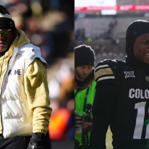 Deion Sanders and Travis Hunter