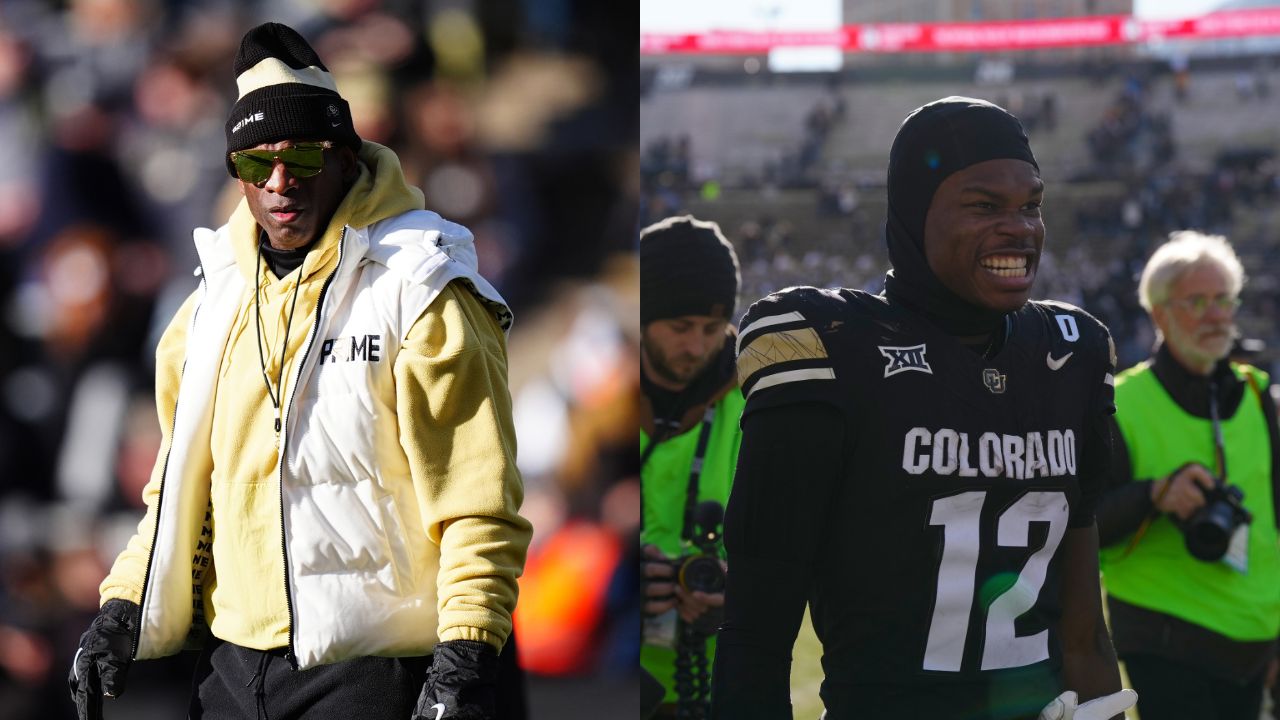 Deion Sanders and Travis Hunter