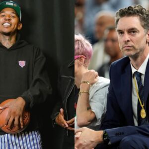 Nick Young (L) and Pau Gasol (R)