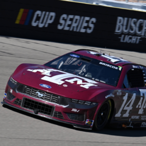 Chase Briscoe (14 Stewart Haas Racing Texas A&M University Ford) during the South Point 400 NASCAR, Motorsport, USA Cup Series playoff race on October, 20, 2024, at Las Vegas Motor Speedway in Las Vegas, NV. (Photo by Gary Nastase LVMS Icon Sportswire)