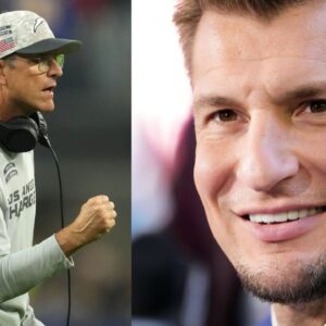 Jim Harbaugh, Rob Gronkowski
