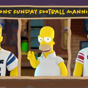The ManningCast enters the Simpsons world for the special Simpsons Funday Footbal broadcast.