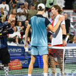Jannik Sinner (ITA) congratulates Andrey Rublev for his win in quarterfinal