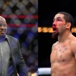 Daniel Cormier (L), Robert Whittaker (R)