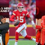 Lando Norris (L), Patrick Mahomes (M), and Charles Leclerc (R)