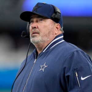 Dec 15, 2024; Charlotte, North Carolina, USA; Dallas Cowboys head coach Mike McCarthy during the second half against the Carolina Panthers at Bank of America Stadium.
