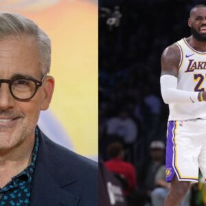 Steve Carrell (L), LeBron James (R)