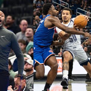 Jamahl Mosley {L) and Knicks vs Magic game (R)
