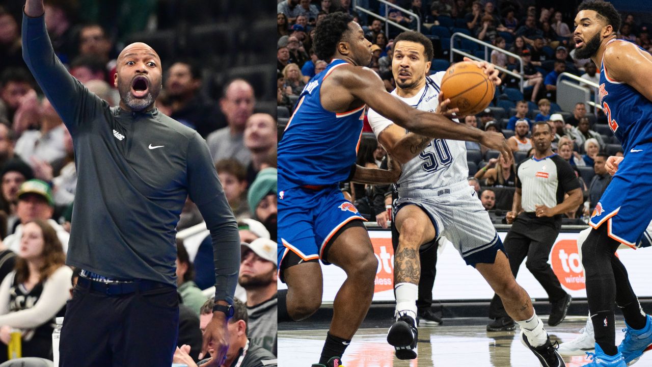 Jamahl Mosley {L) and Knicks vs Magic game (R)