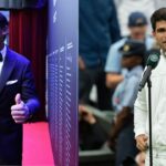 Rafael Nadal (L) and Carlos Alcaraz (R)