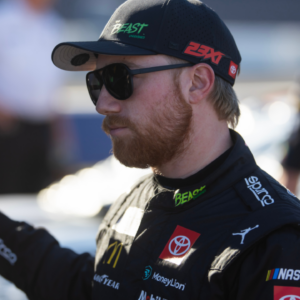 Nov 9, 2024; Avondale, Arizona, USA; NASCAR Cup Series driver Tyler Reddick (45) during qualifying for the Championship race at Phoenix Raceway. Mandatory Credit: Mark J. Rebilas-Imagn Images