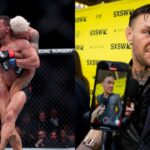 Michael Chandler (L), Conor McGregor (R)