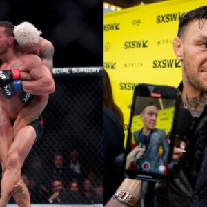 Michael Chandler (L), Conor McGregor (R)