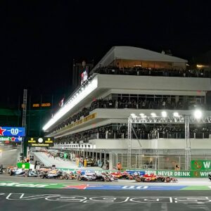 November 24, 2024, Las Vegas, Nv, USA: November 23, 2024: Beginning of the race at Turn 1 during the Formula 1 Heineken Silver Las Vegas Grand Prix in Las Vegas NV. Brook Ward Apparent Media Group Las Vegas USA
