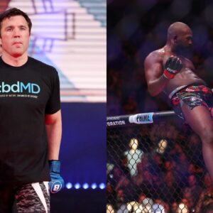 Chael Sonnen (L), Jon Jones (R)