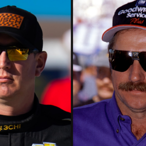 Kyle Busch (L) and Dale Earnhardt (R). Image Credits: Imagn.
