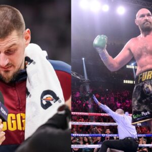 Nikola Jokic (L) and Tyson Fury (R)