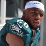 Philadelphia Eagles running back Saquon Barkley (26) against the Tampa Bay Buccaneers during the second half at Raymond James Stadium.