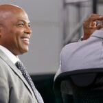 TNT analyst Charles Barkley during the TNT NBA Tip-Off pregame show before game five of the 2022 western conference finals outside of Chase Center.