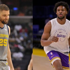 Chandler Parsons (L), Bronny James (R)
