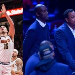 Nikola Jokic (L), Paul Pierce and Kevin Garnett (R)