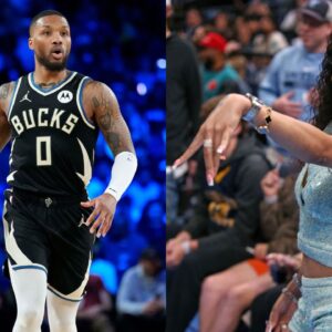 Damian Lillard(L) and GloRilla(R)