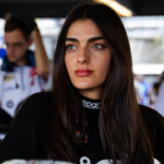 Feb 17, 2024; Daytona Beach, Florida, USA; ARCA Series driver Toni Breidinger (25) during the ARCA 200 at Daytona International Speedway. Mandatory Credit: Mark J. Rebilas-Imagn Images