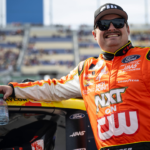 NASCAR Xfinity Series driver Cole Custer (00) stands by his car on pit lane before the NASCAR Xfinity Series Race at Kansas Speedway.